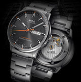 Mido Commander II Automatic Chronometer Grey Dial Silver Steel Strap Watch For Men - M021.431.11.061.01