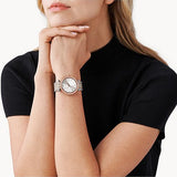 Michael Kors Darci Silver Dial Two Tone Stainless Steel Strap Watch for Women - MK3203