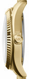 Michael Kors Lexington Quartz Pink Dial Gold Steel Strap Watch For Women - MK3270