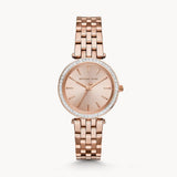 Michael Kors Darci Rose Gold Dial Rose Gold Stainless Steel Strap Watch for Women - MK3366