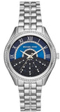 Michael Kors Lauryn Blue Dial Silver Steel Strap Watch for Women - MK3720