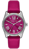 Michael Kors Lexington Quartz Fuchsia Dial Fuchsia Leather Strap Watch For Women - MK4749