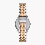 Michael Kors Harlowe Three-Hand Mother of Pearl White Dial Tri Tone Steel Strap Watch for Women - MK4846