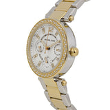 Michael Kors Parker White Dial Two Tone Steel Strap Watch for Women - MK6055