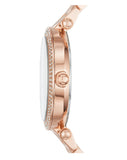 Michael Kors Parker Rose Gold Dial with Diamonds Rose Gold Steel Strap Watch for Women - MK6426