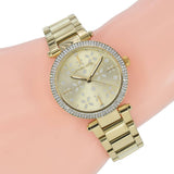 Michael Kors Parker Gold Dial Gold Steel Strap Watch for Women - MK6469