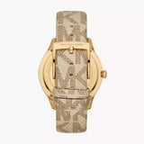 Michael Kors Jaycie Quartz Gold Dial White Leather Strap Watch for Women - MK2861