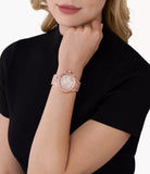 Michael Kors Camille Chronograph Mother of Pearl Dial Rose Gold Steel Strap Watch for Women - MK7272