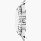 Michael Kors Lennox Three-Hand Blue Dial Silver Steel Strap Watch For Women - MK7397