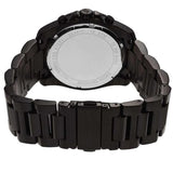 Michael Kors Brecken Chronograph Black Dial Black Steel Strap Watch For Men - MK8482