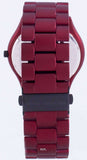 Michael Kors Slim Runway Quartz Black Dial Red Steel Strap Watch for Men - MK8712