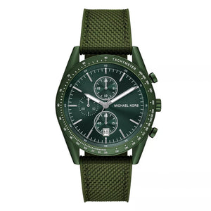 Michael Kors Accelerator Chronograph Green Dial Green Nylon Strap Watch for Men - MK9144
