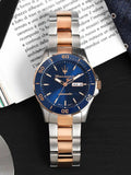 Maserati Competizione Automatic Blue Dial Two Tone Steel Strap Watch For Men - R8823100001