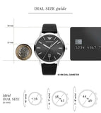 Emporio Armani Ruggero Black Dial Black Leather Strap Watch for Men - AR11193