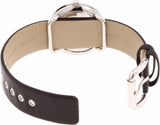 Marc Jacobs Amy Black Dial Black Leather Strap Watch for Women - MBM1140