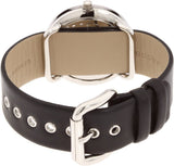 Marc Jacobs Amy Black Dial Black Leather Strap Watch for Women - MBM1140