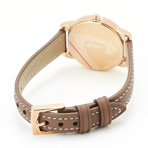 Marc Jacobs Corie White Dial Brown Leather Strap Watch for Women - MJ1581