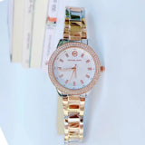 Michael Kors Tibby Three Hand Crystals Silver Dial Two Tone Steel Strap Watch for Women - MK4576