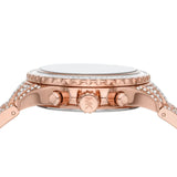 Michael Kors Everest Chronograph Crystals Rose Gold Dial Rose Gold Steel Strap Watch For Women - MK7235