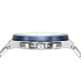Michael Kors Lennox Chronograph Blue Dial Silver Steel Strap Watch For Men - MK8938