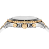 Michael Kors Bayville Chronograph Black Dial Two Tone Steel Strap Watch For Women - MK8872