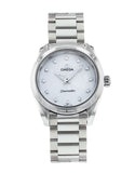 Omega Seamaster Aqua Terra Quartz Diamonds Mother of Pearl Dial Silver Steel Strap Watch for Women - 220.10.28.60.55.001