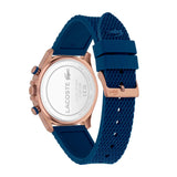 Lacoste Neoheritage Chronograph Blue Dial Blue Silicone Strap Watch for Men - 2011253