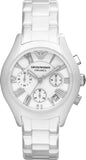 Emporio Armani Chronograph Ceramic White Dial Watch For Women - AR1403