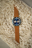 Hugo Boss Santiago Blue Dial Brown Leather Strap Watch for Men - 1513860