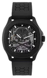Philipp Plein High-Conic Automatic Black Dial Black Silicone Strap Watch for Men - PWRAA0923