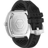 Philipp Plein Hexagon Phantom Black Dial Black Silicone Strap Watch For Men- PWPUA0524