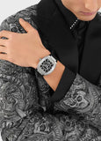 Philipp Plein Hexagon Phantom Black Dial Black Silicone Strap Watch For Men- PWPUA0524