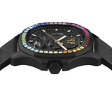 Philipp Plein Skeleton Spectre Black Dial Black Silicone Strap Watch for Men - PWRAA1023