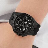 Philipp Plein Octagon Black Dial Black Silicone Strap Watch for Men - PWTBA0623