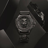 Philipp Plein The Skull Black Dial Black Silicone Strap Watch for Men - PWAAA0721