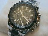Guess Octane Chronograph Black Dial Two Tone Steel Strap Watch for Men - W1046G1