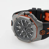 Philipp Plein Octagon Black Grey Black And Orange Silicone Strap Watch for Men - PWTBA0523