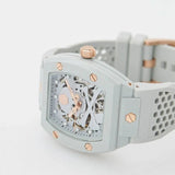 Philipp Plein The Skeleton White Dial White Silicone Strap Watch for Men - PWVBA0123