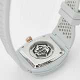 Philipp Plein The Skeleton White Dial White Silicone Strap Watch for Men - PWVBA0123