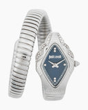 Just Cavalli Ferocious Blue Dial Silver Steel Strap Watch for Women - JC1L306M0015