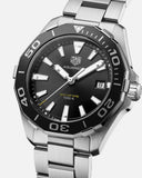 Tag Heuer Aquaracer Black Dial Silver Steel Strap Watch for Men - WAY111A.BA0928