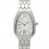 Bvlgari Serpenti Seduttori Quartz White Dial Silver Steel Strap Watch for Women - SERPENTI103141