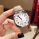 Marc Jacobs Mandy Silver Dial Brown Leather Strap Watch for Women - MJ1563