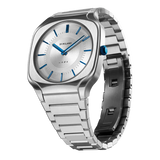 D1 Milano Square Silver Dial Silver Steel Strap Watch for Men - D1-SQBJ01