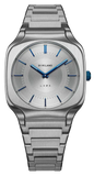 D1 Milano Square Silver Dial Silver Steel Strap Watch for Men - D1-SQBJ01