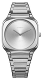 D1 Milano Square Silver Dial Silver Steel Strap Watch for Men - D1-SQBJ10