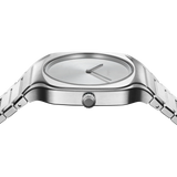 D1 Milano Square Silver Dial Silver Steel Strap Watch for Men - D1-SQBJ10