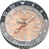 Seiko 5 Sports GMT Thong Sia Limited Edition Brown Dial Silver Steel Strap Watch for Men - SSK043K1