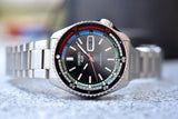 Seiko 5 Sports SKX Series Regatta Timer Retro Blue Dial Silver Steel Strap Watch For Men - SRPK13K1