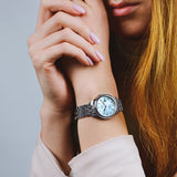 Tissot Le Locle Automatic Diamonds Mother of Pearl Dial Silver Steel Strap Watch For Women - T006.207.11.116.00